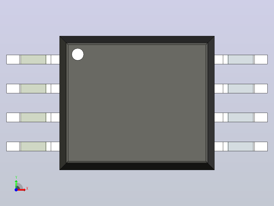 106x SOIC 封装（小外形集成电路）SOIC127P1150X320-8N前视图
