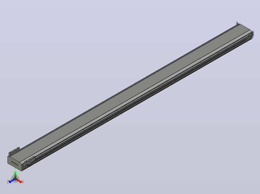 直驱直线电机轴TPA-LNP-200D-P21-L3060-C-1-3-C-10-N3(磁栅尺)正等轴测图