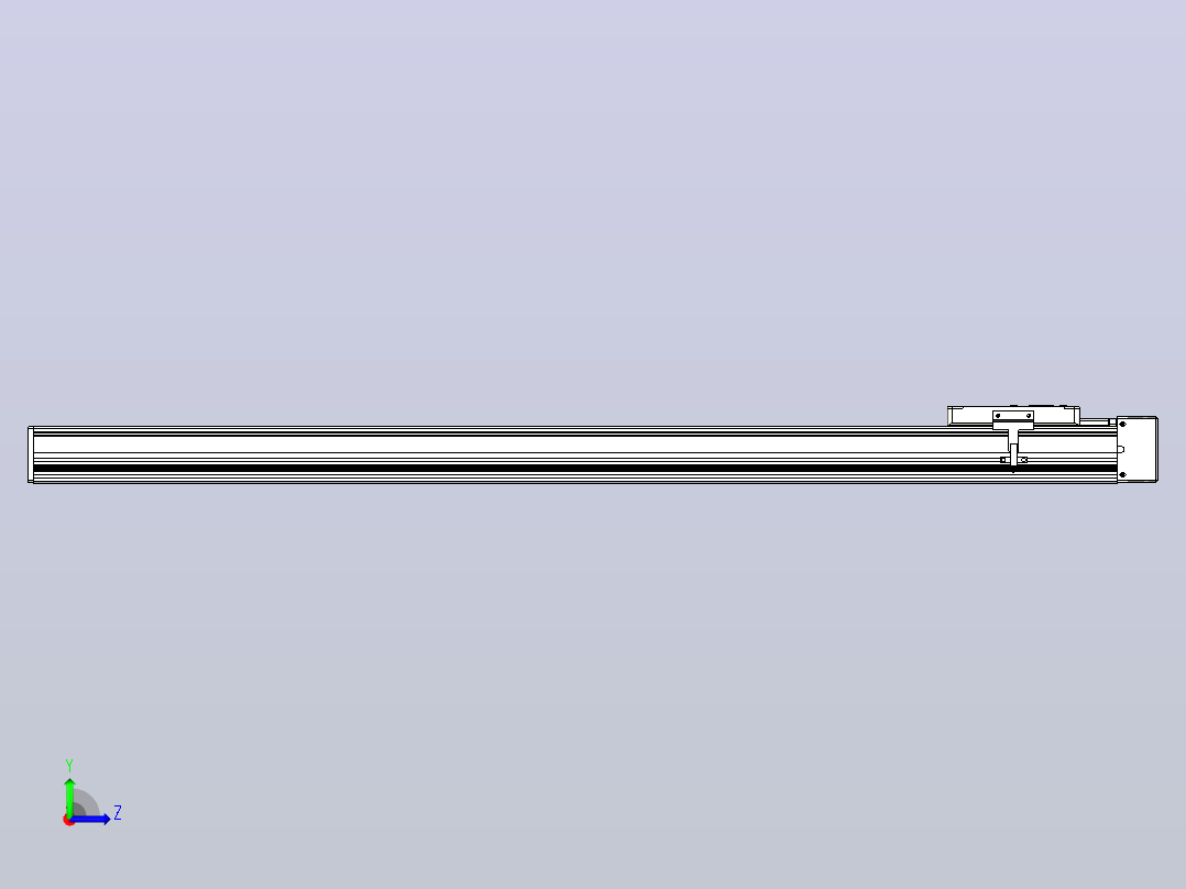滚珠丝杠直线轴带导轨全封闭TPA-HCR-105D-1610C-L850-MR-Y-P40-N3左视图