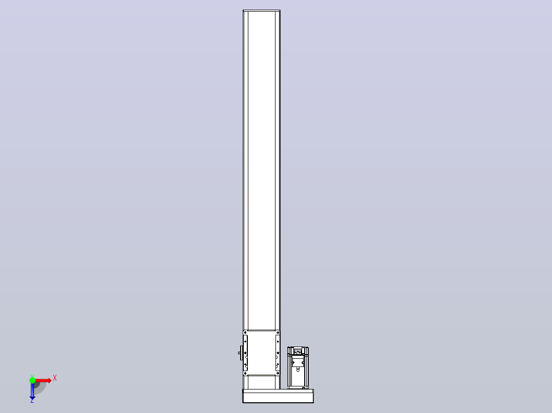 滚珠丝杠直线轴带导轨全封闭TPA-HCR-105D-1610C-L850-MR-Y-P40-N3俯视图