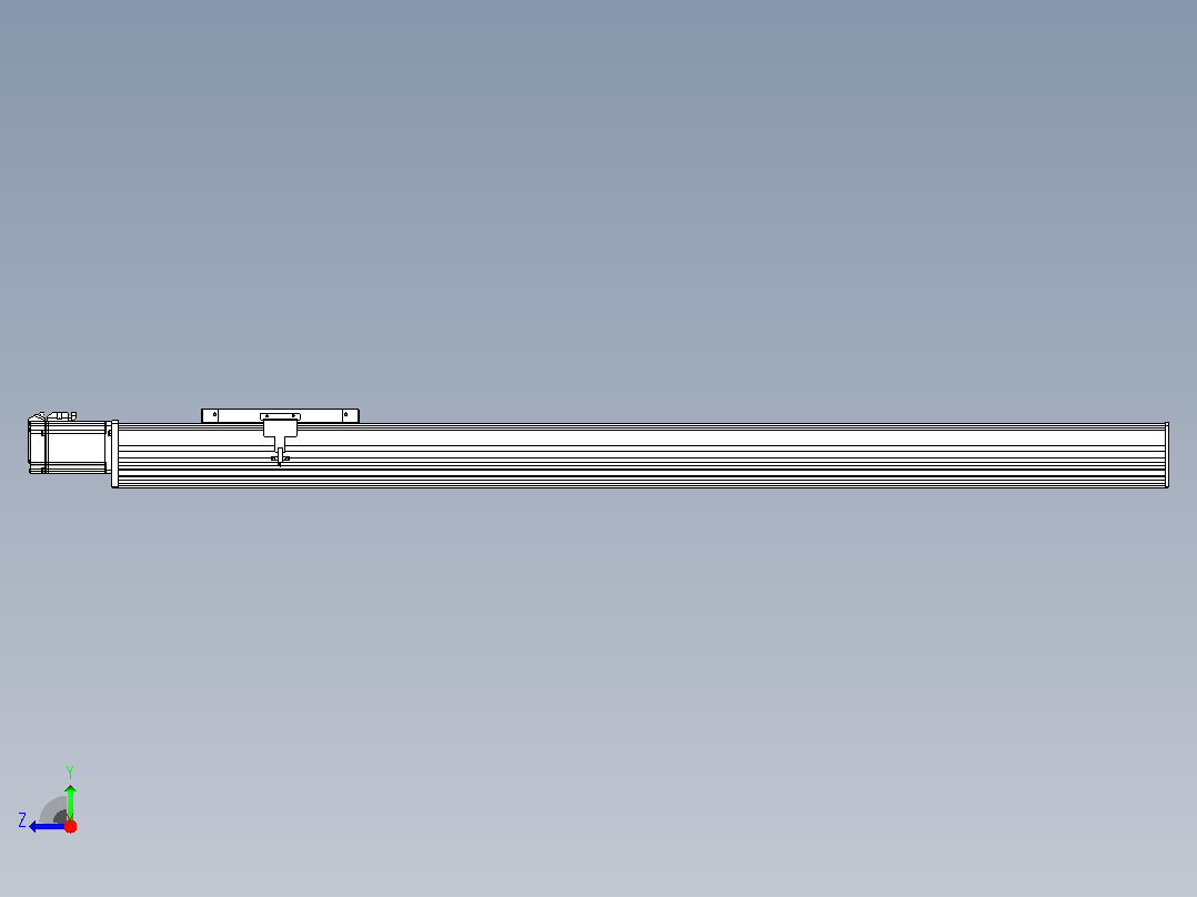 滚珠丝杠直线轴带导轨全封闭TPA-HCR-202D-2510C-L1200-M-C-P75-N3右视图