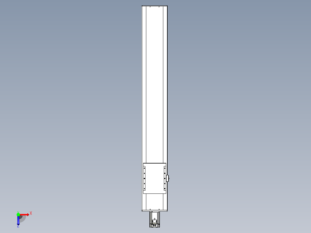 滚珠丝杠直线轴带导轨全封闭TPA-HCR-202D-2510C-L1200-M-C-P75-N3俯视图
