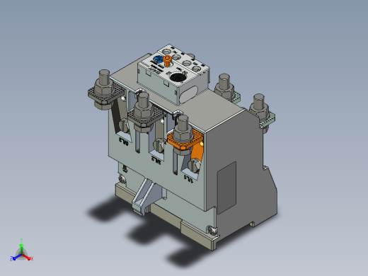 NR4-180G热过载继电器三维模型202402