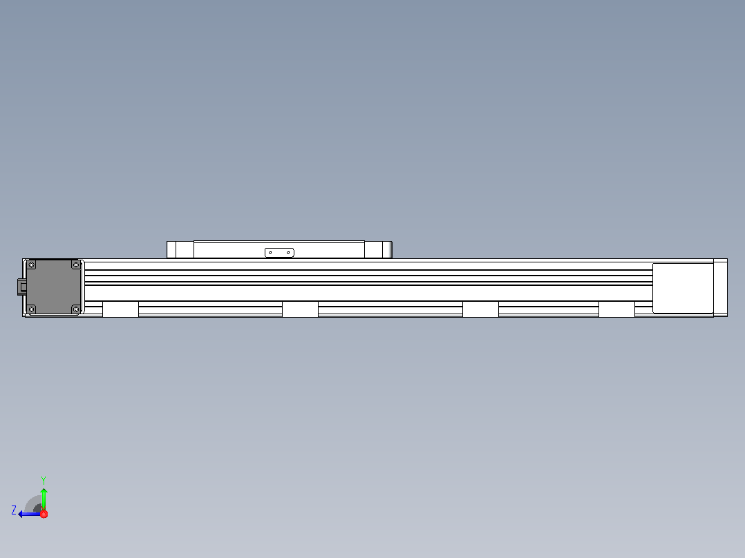 DMEB65L-LTCR欧规同步带模组直线模组（电机左折）[DMEB65L-L15S350-DT400-C2U-LTCR]右视图