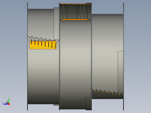 NASA RASSOR 铲斗鼓设计解决方案右视缩略图