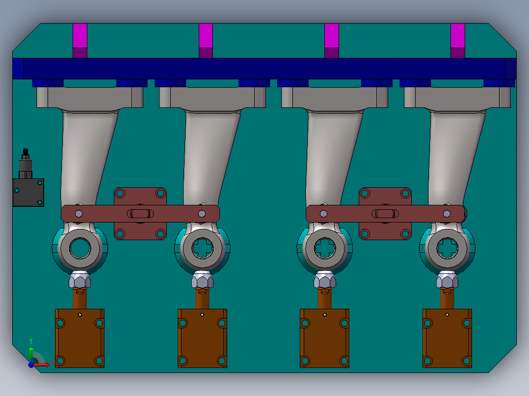 转向节臂液压工装前视图