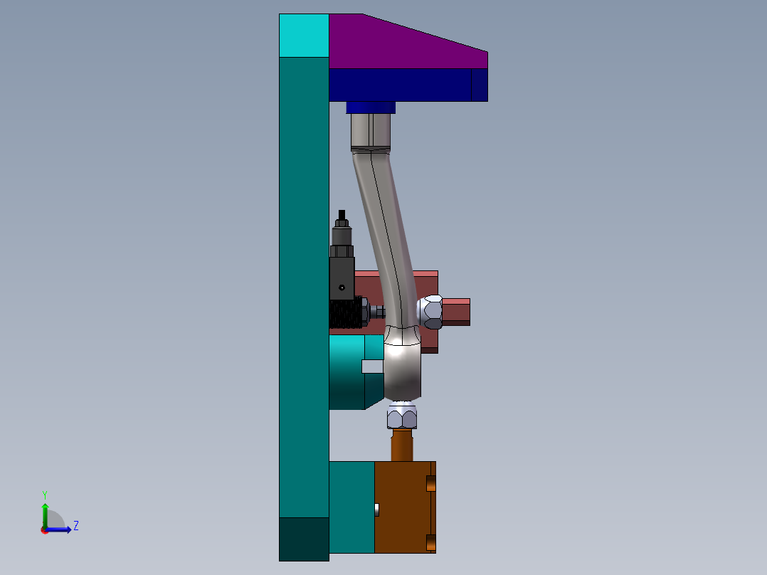 转向节臂液压工装左视图