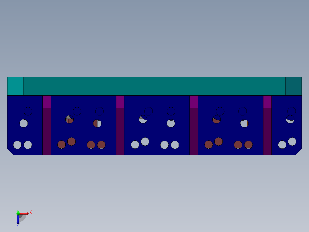 转向节臂液压工装俯视图
