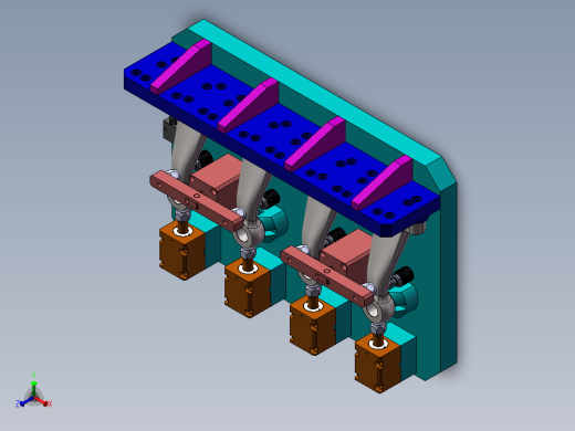 转向节臂液压工装正等轴测缩略图