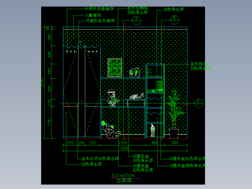 家装类CAD图块(四)-FH01041E
