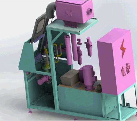 旋转喷淋清洗机3D模型缩略图