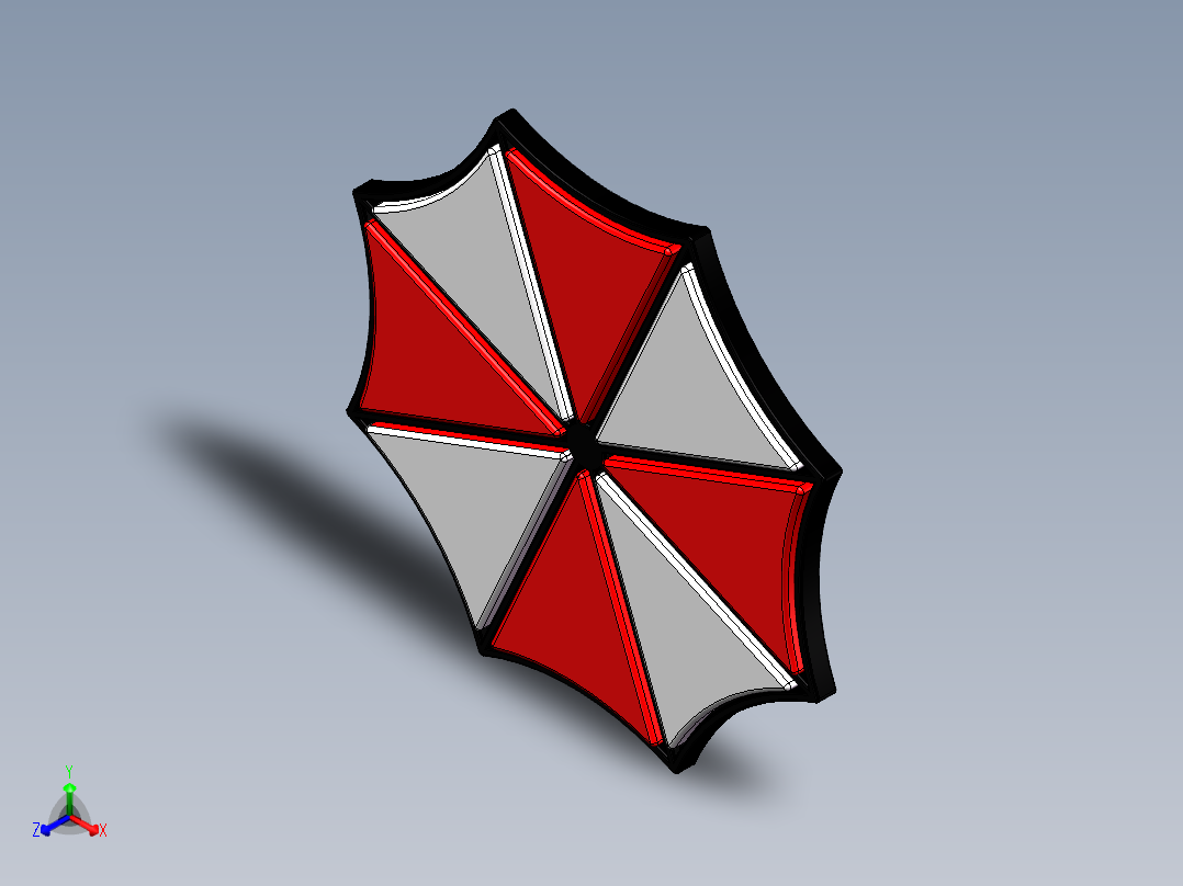 保护伞正等轴测图