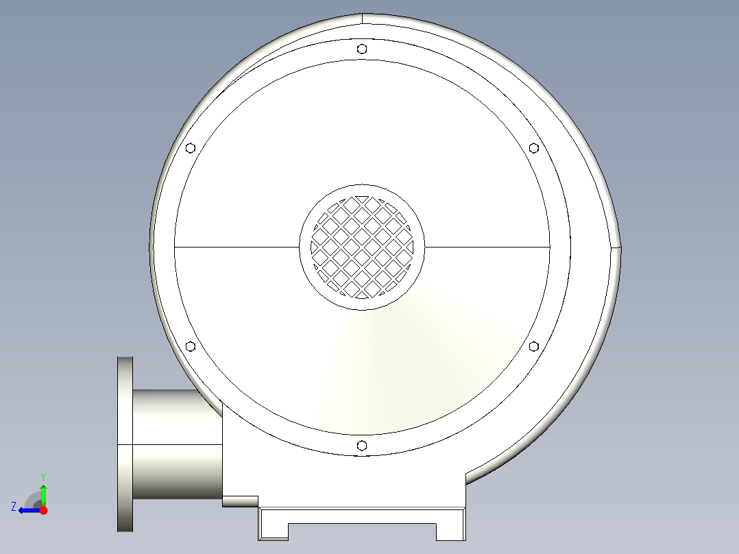 CZ中压风机_CZ中压风机-CZ-250右视图