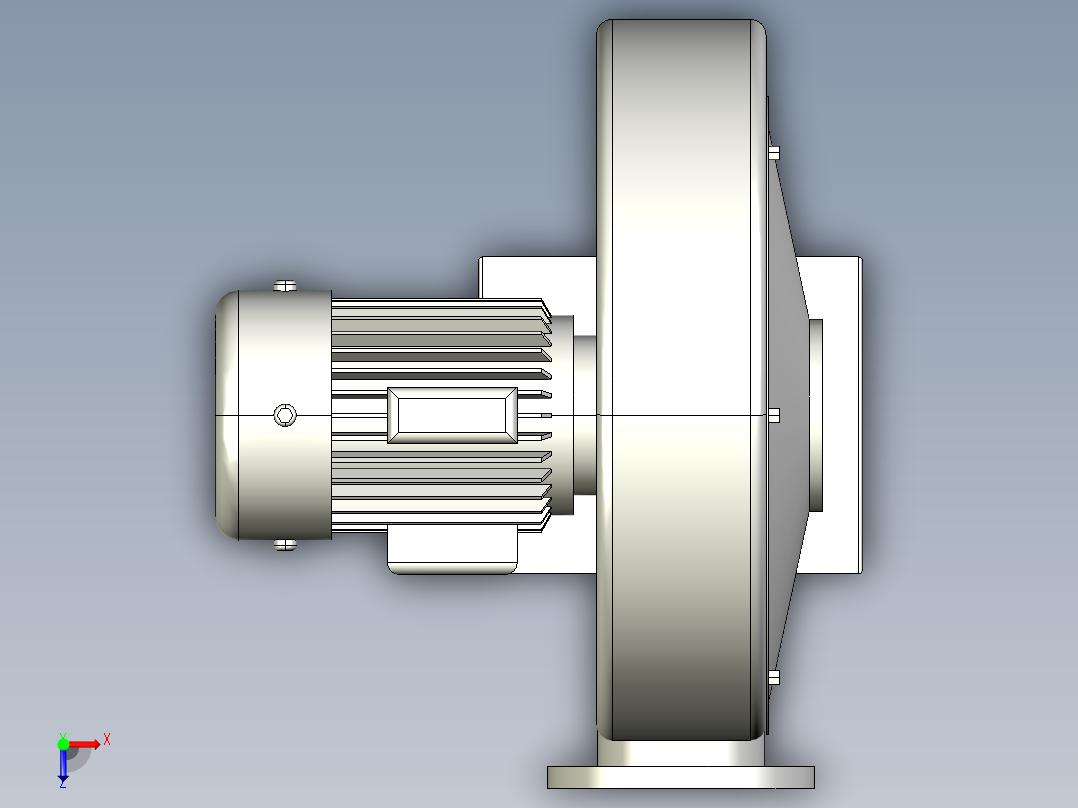 CZ中压风机_CZ中压风机-CZ-250俯视图