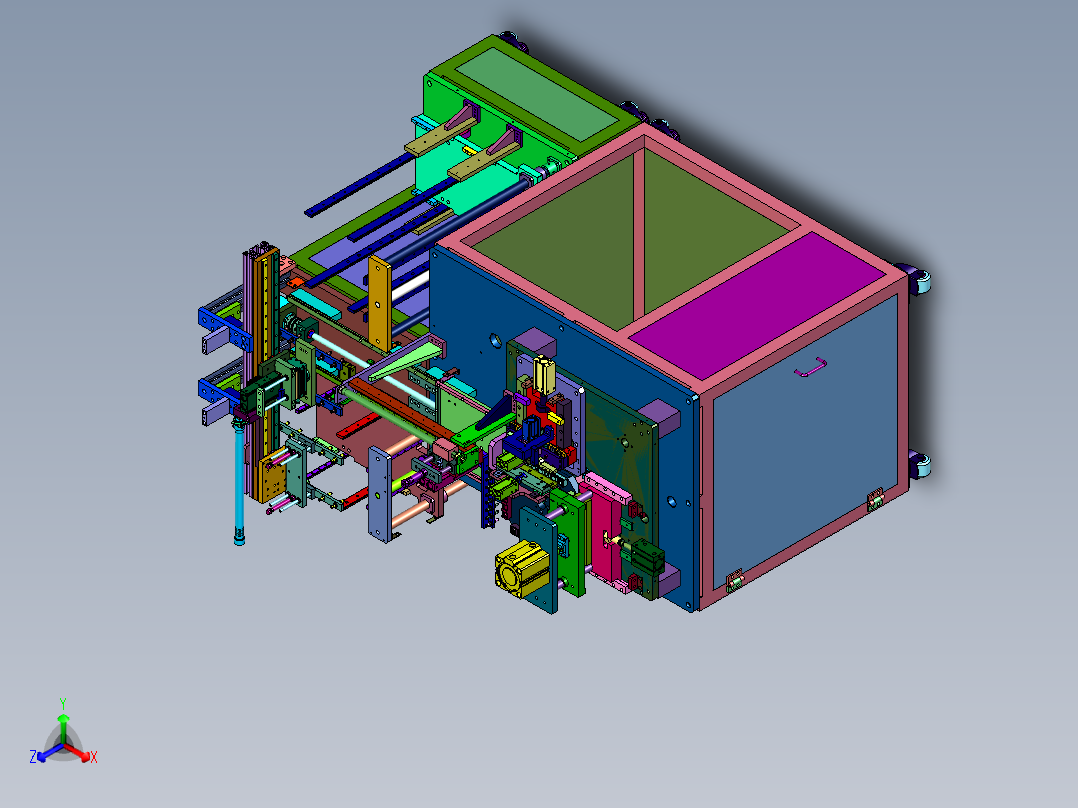 插针端子裁剪机正等轴测图