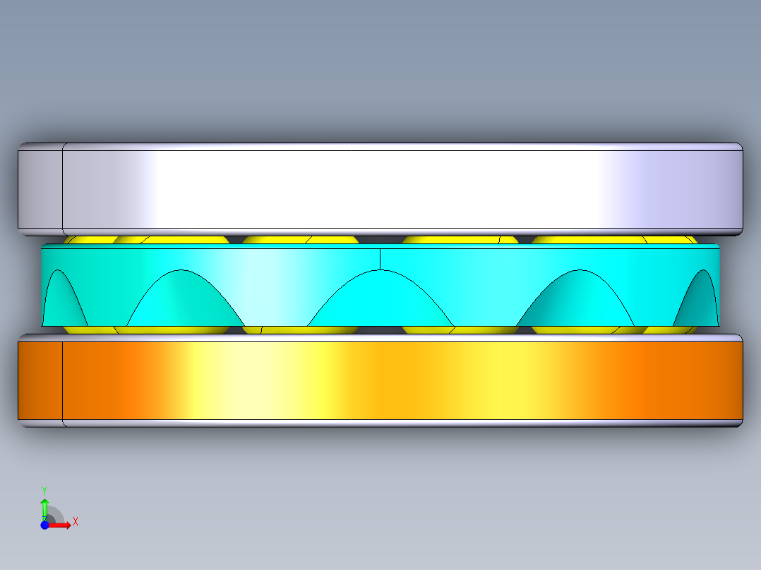 平面推力球轴承51201前视图