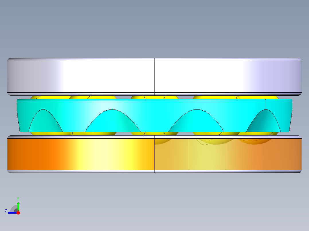 平面推力球轴承51201右视图