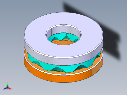 平面推力球轴承51201正等轴测缩略图