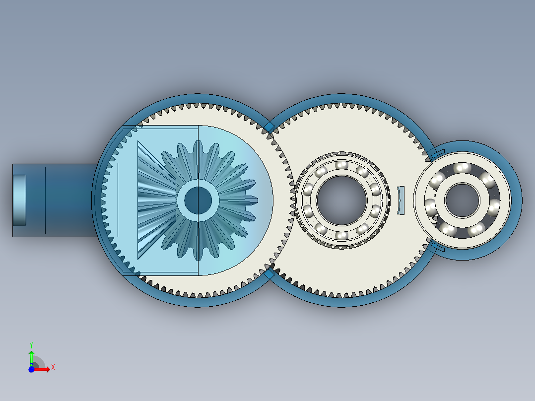 齿轮减速箱前视图