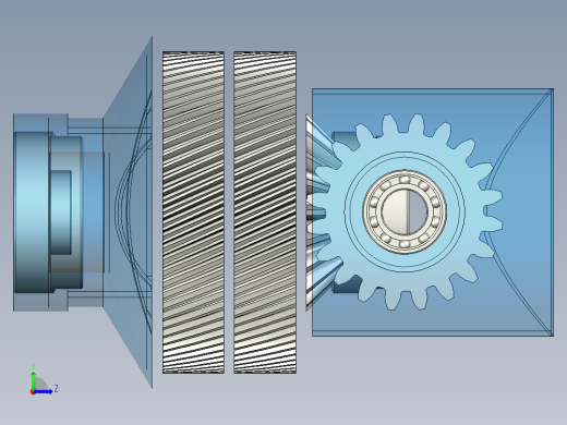 齿轮减速箱左视缩略图