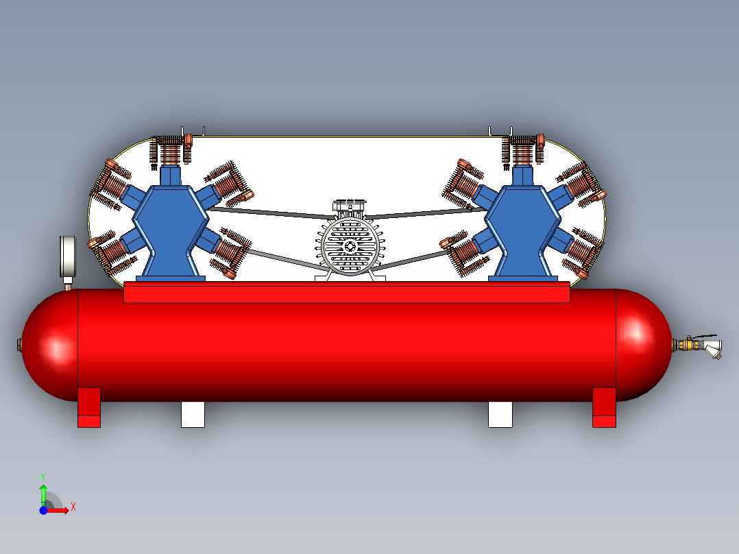 韦恩双空气压缩机 120--stp前视图