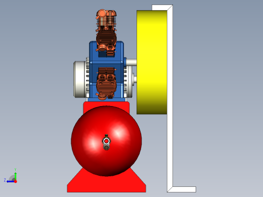 韦恩双空气压缩机 120--stp右视缩略图