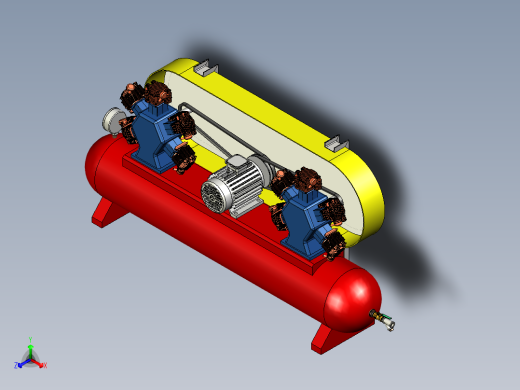 韦恩双空气压缩机 120--stp正等轴测缩略图