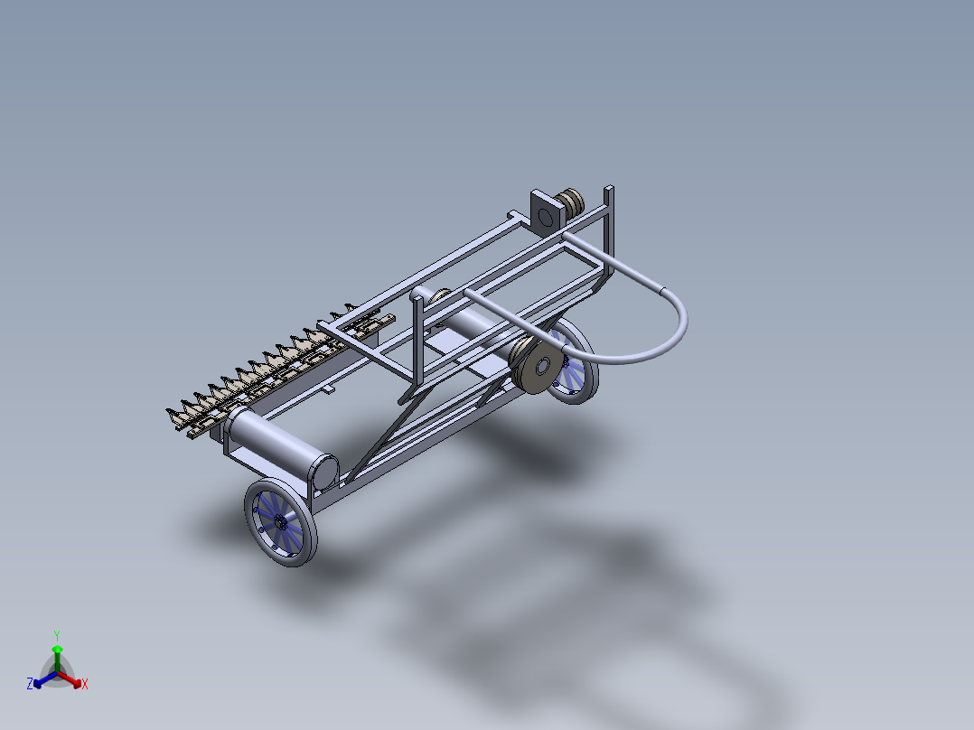 小麦收割机wheat-harvesting-machine-SW正等轴测图