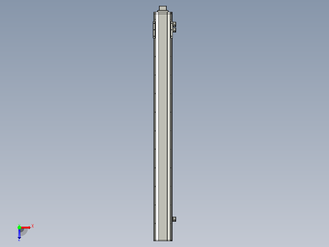 半封闭丝杆滑台MT100BS.L#.1050.BM.P20.C3俯视图