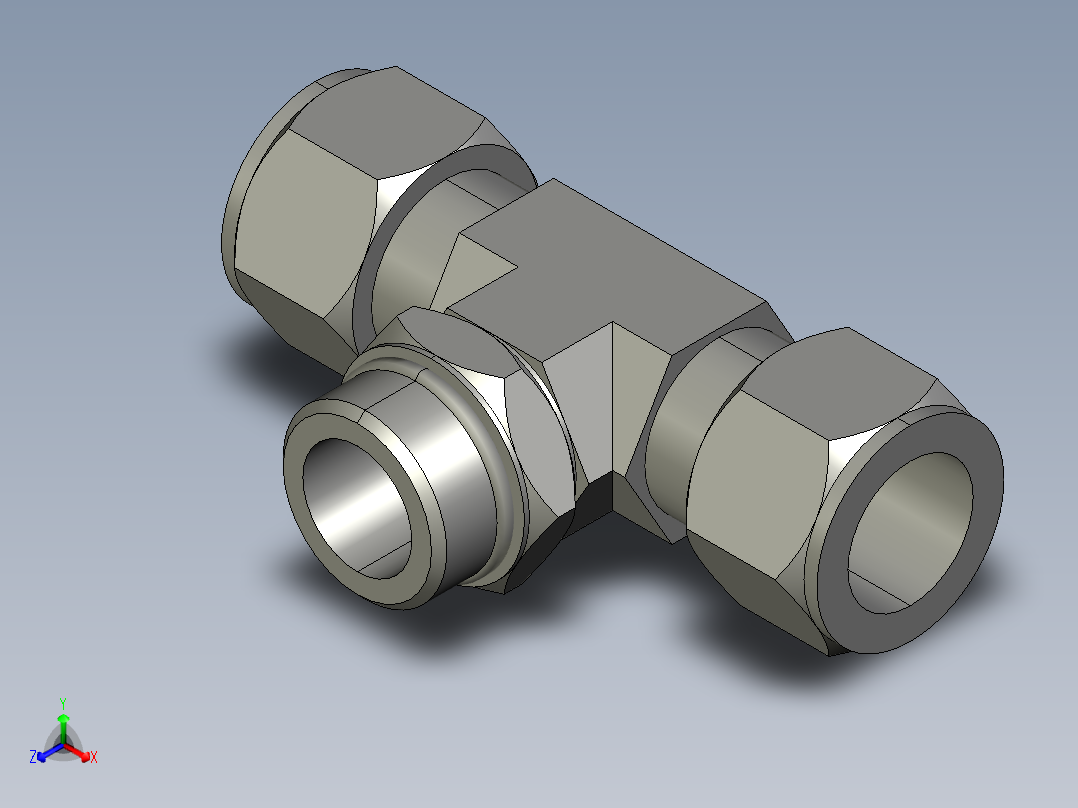 卡套式工业通用硬管接头16_s5bu-s主视图