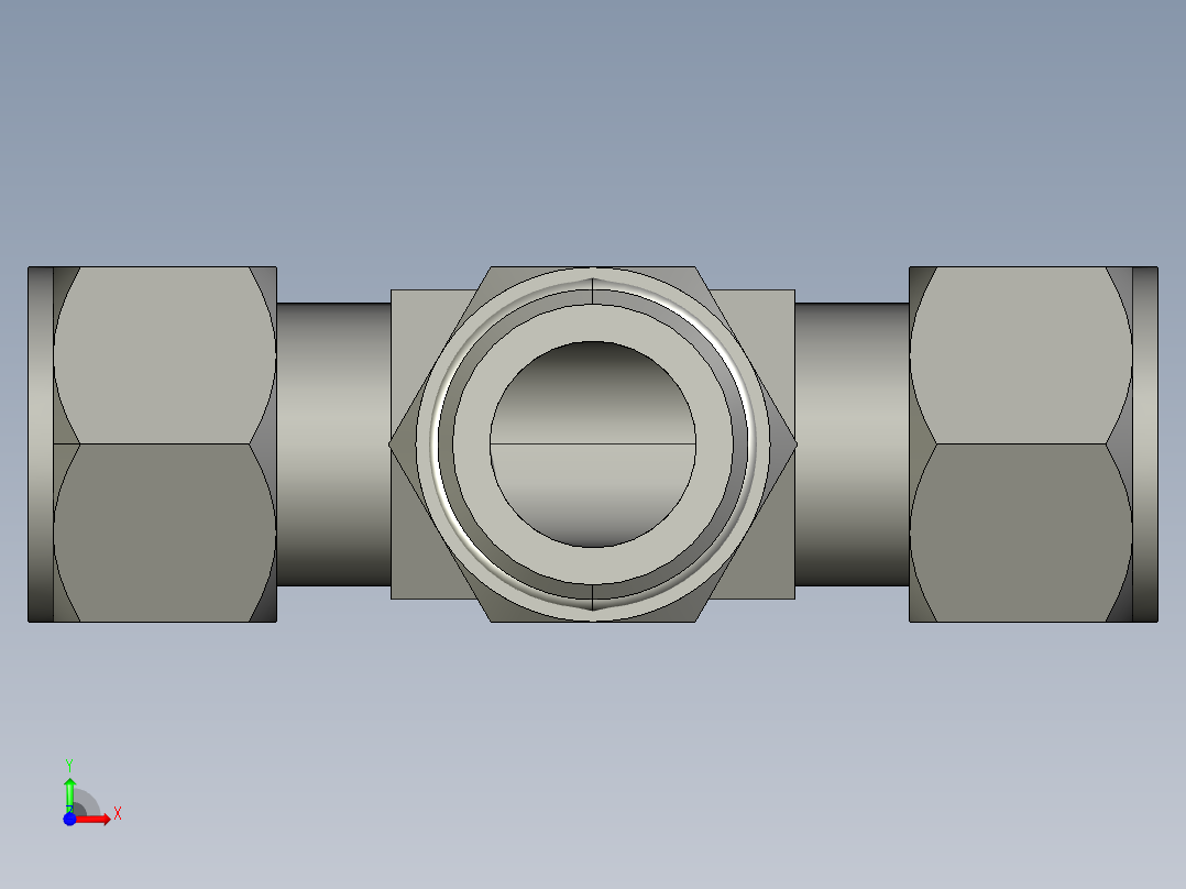 卡套式工业通用硬管接头16_s5bu-s前视图