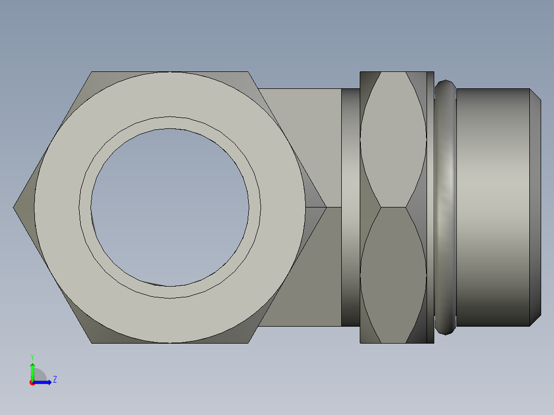 卡套式工业通用硬管接头16_s5bu-s左视图