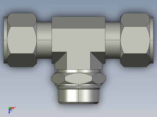 卡套式工业通用硬管接头16_s5bu-s俯视缩略图