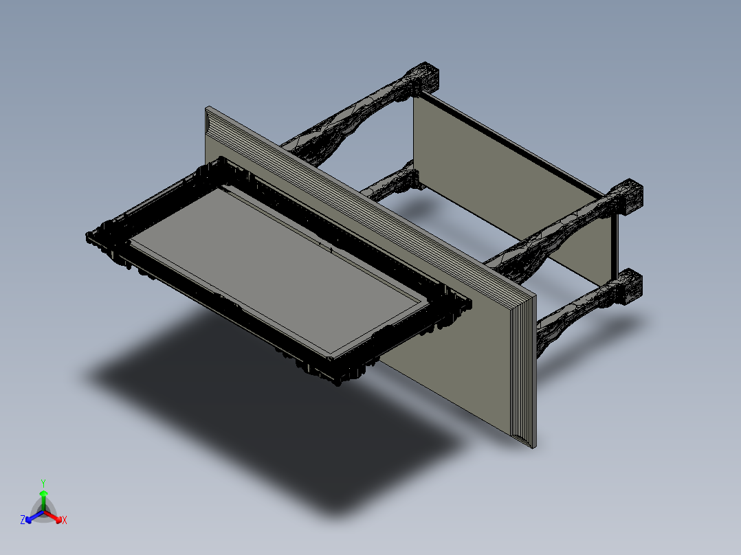 wall-console-rosie-rosa-梳妆台正等轴测图