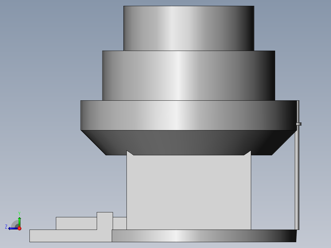 有机肥加工生产用多级筛分装置右视图