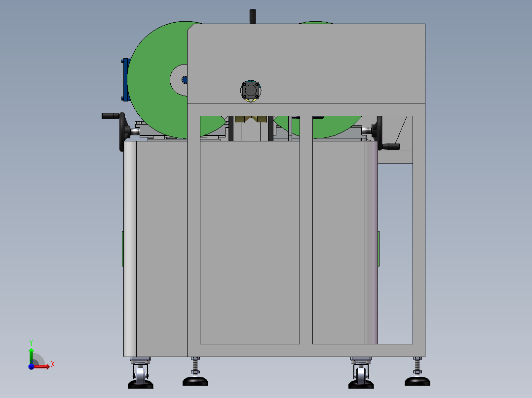 管材(钢管)自动抛光机模型前视图