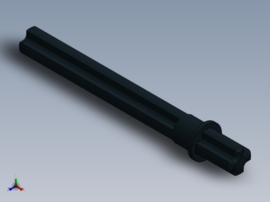 乐高机械组车桥-32209 Black Technic Axle 5.5 with Stop.SLDPRT