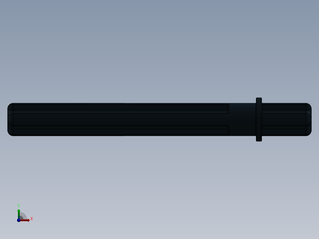 乐高机械组车桥-32209 Black Technic Axle 5.5 with Stop.SLDPRT前视图