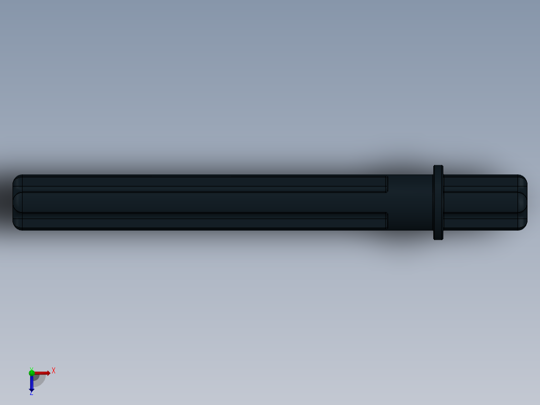 乐高机械组车桥-32209 Black Technic Axle 5.5 with Stop.SLDPRT俯视图