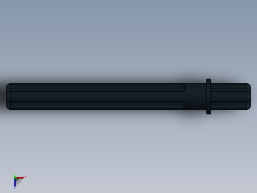 乐高机械组车桥-32209 Black Technic Axle 5.5 with Stop.SLDPRT俯视缩略图