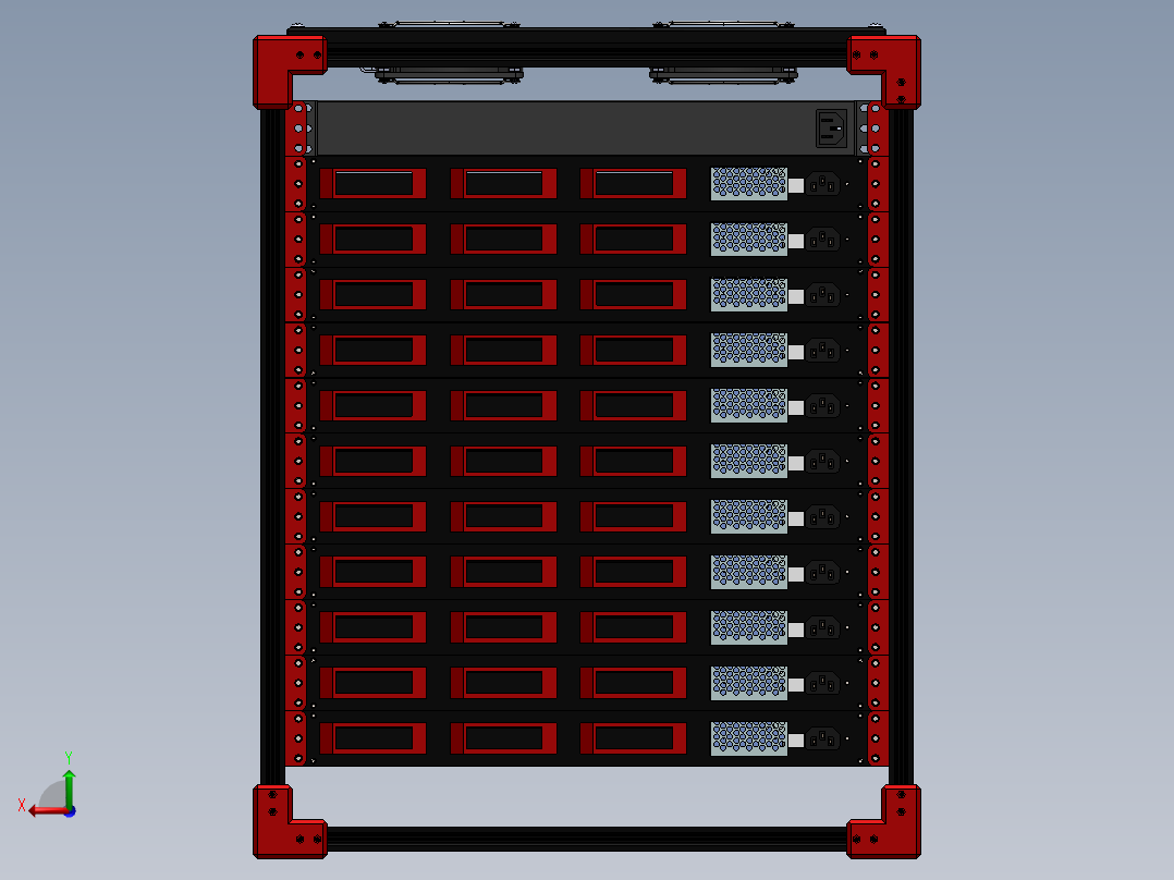 服务器机柜 (1)后视图