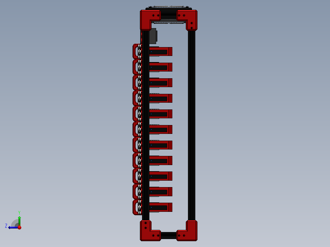 服务器机柜 (1)右视图