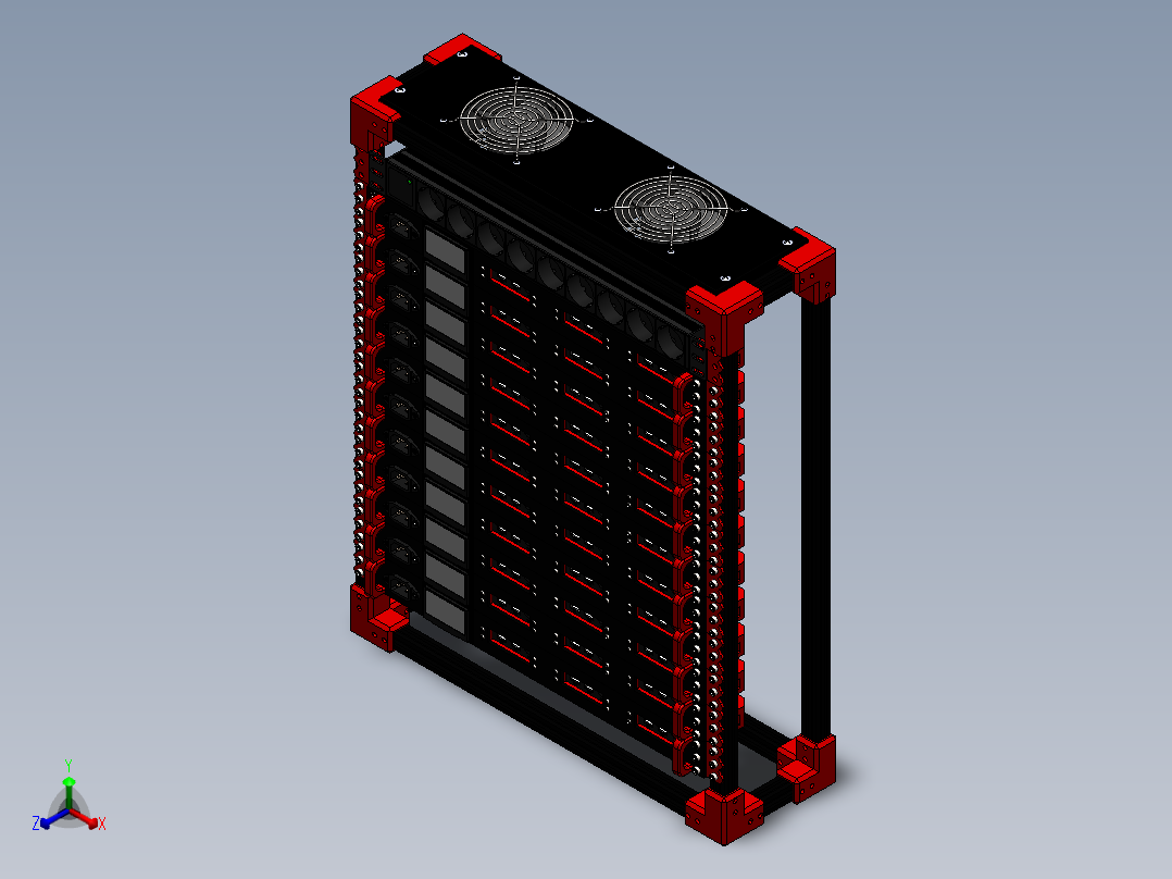 服务器机柜 (1)正等轴测图