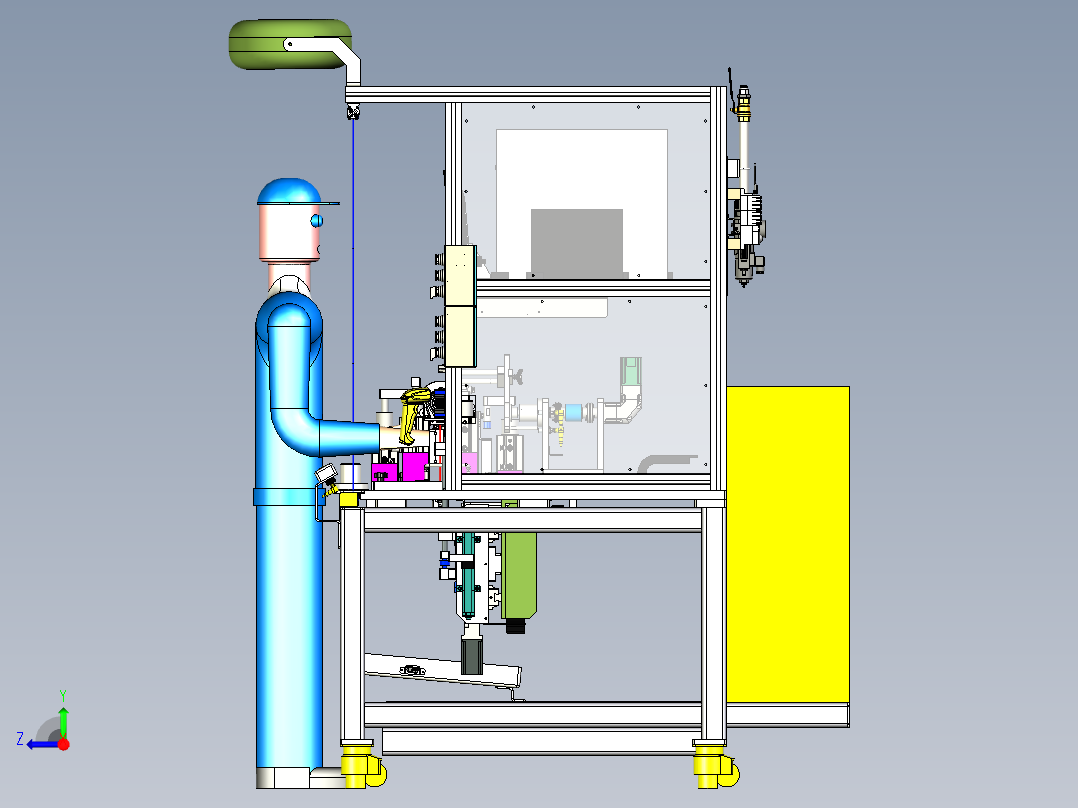 保持力、调节力-纵向右视图