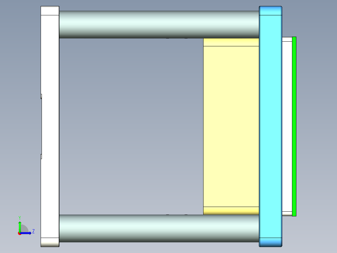 MAY-BOT-COVER笔记本CNC工装夹具三维模型-CNC1左视图
