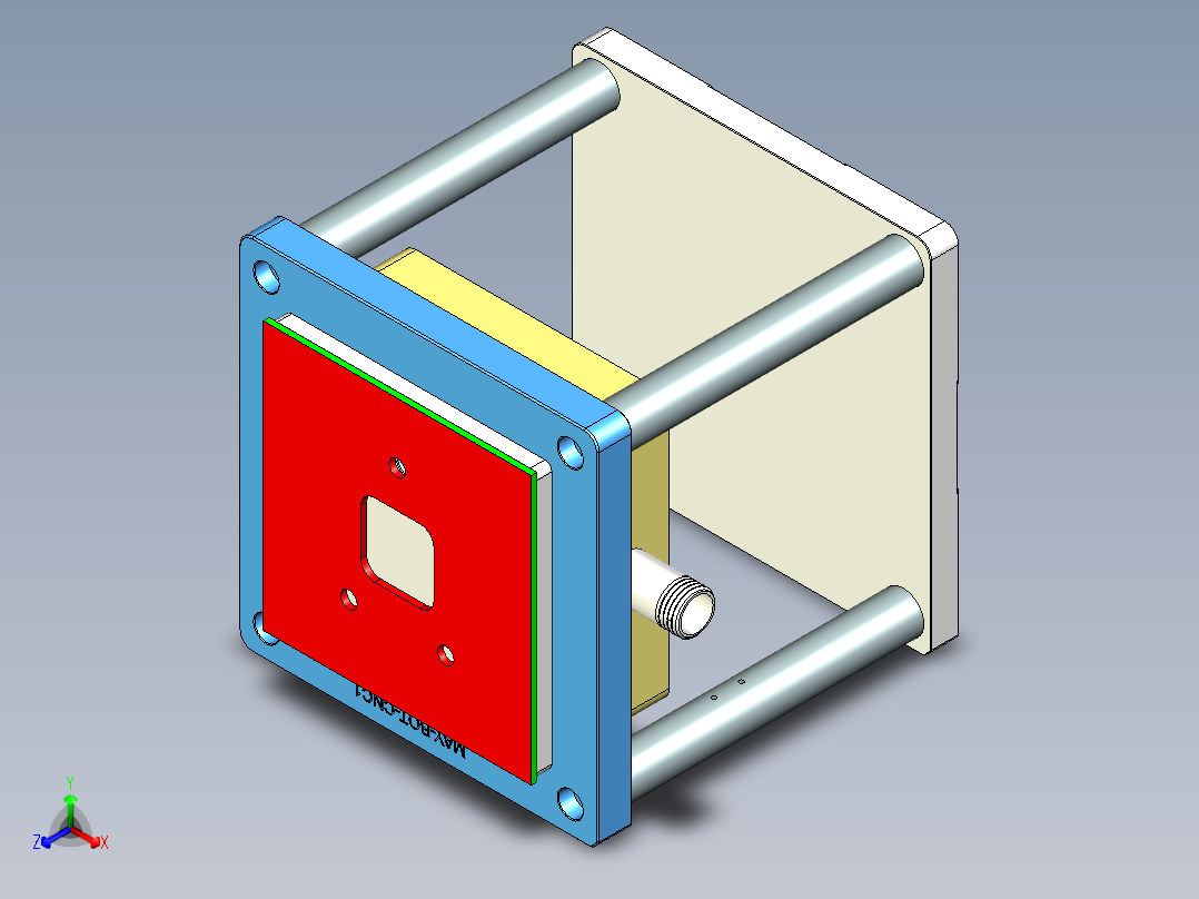 MAY-BOT-COVER笔记本CNC工装夹具三维模型-CNC1正等轴测图