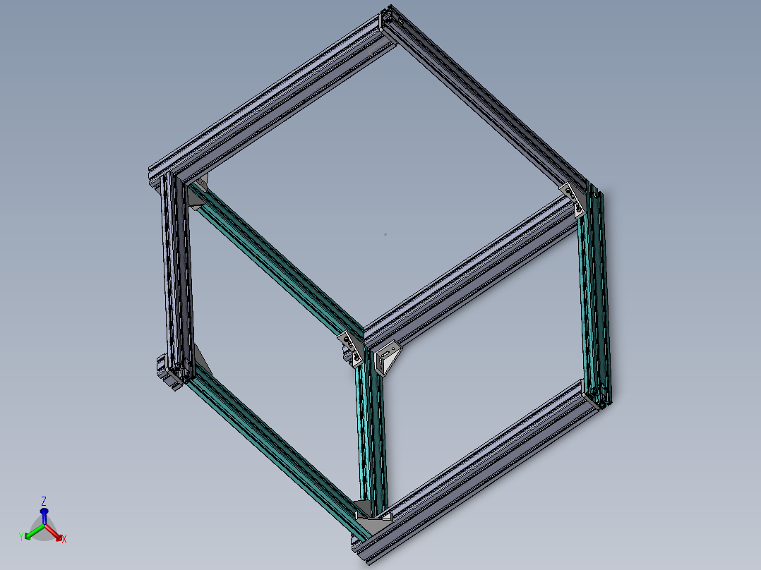 并联翻转加工台3D 装配图