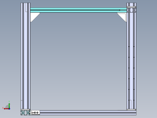 并联翻转加工台3D 装配图后视缩略图