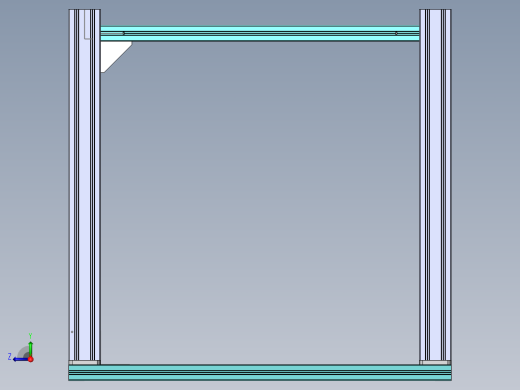 并联翻转加工台3D 装配图右视缩略图