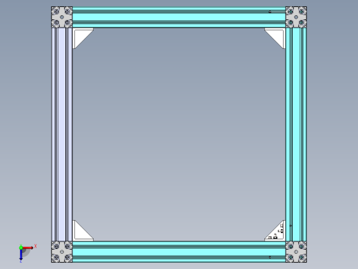 并联翻转加工台3D 装配图俯视缩略图